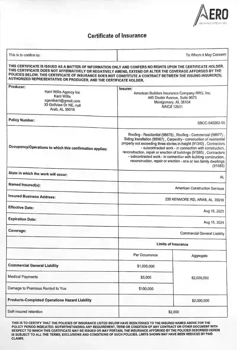 Insurance Form
