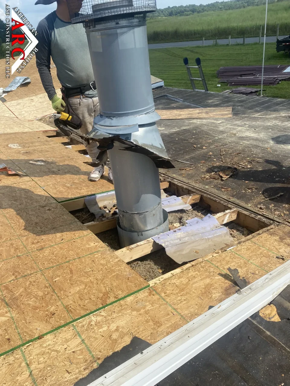 Metal roof remove install 30 year shingle