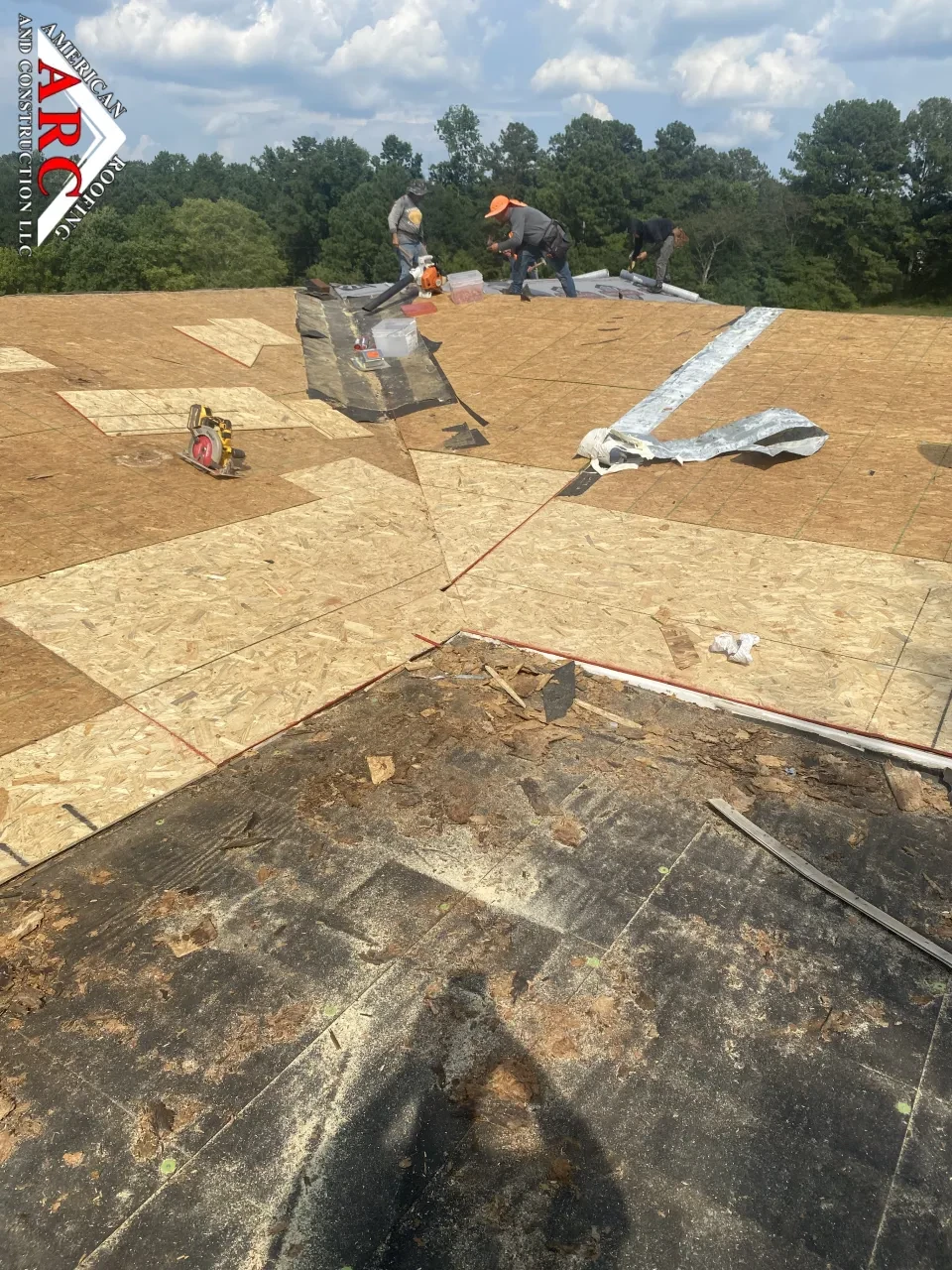 Metal roof remove install 30 year shingle